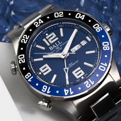 BALL Roadmaster Marine GMT Titanium Black Dial Automatic Watch 40mm