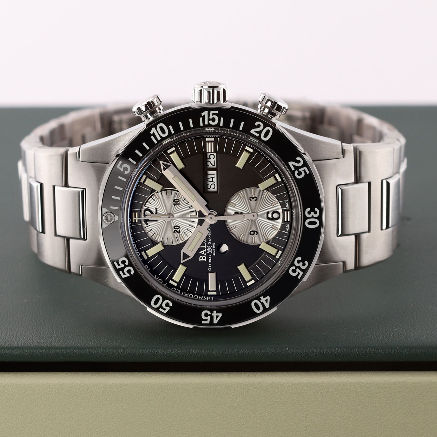 BALL Roadmaster Rescue Chronograph Titanium Black Dial Automatic Watch 42mm