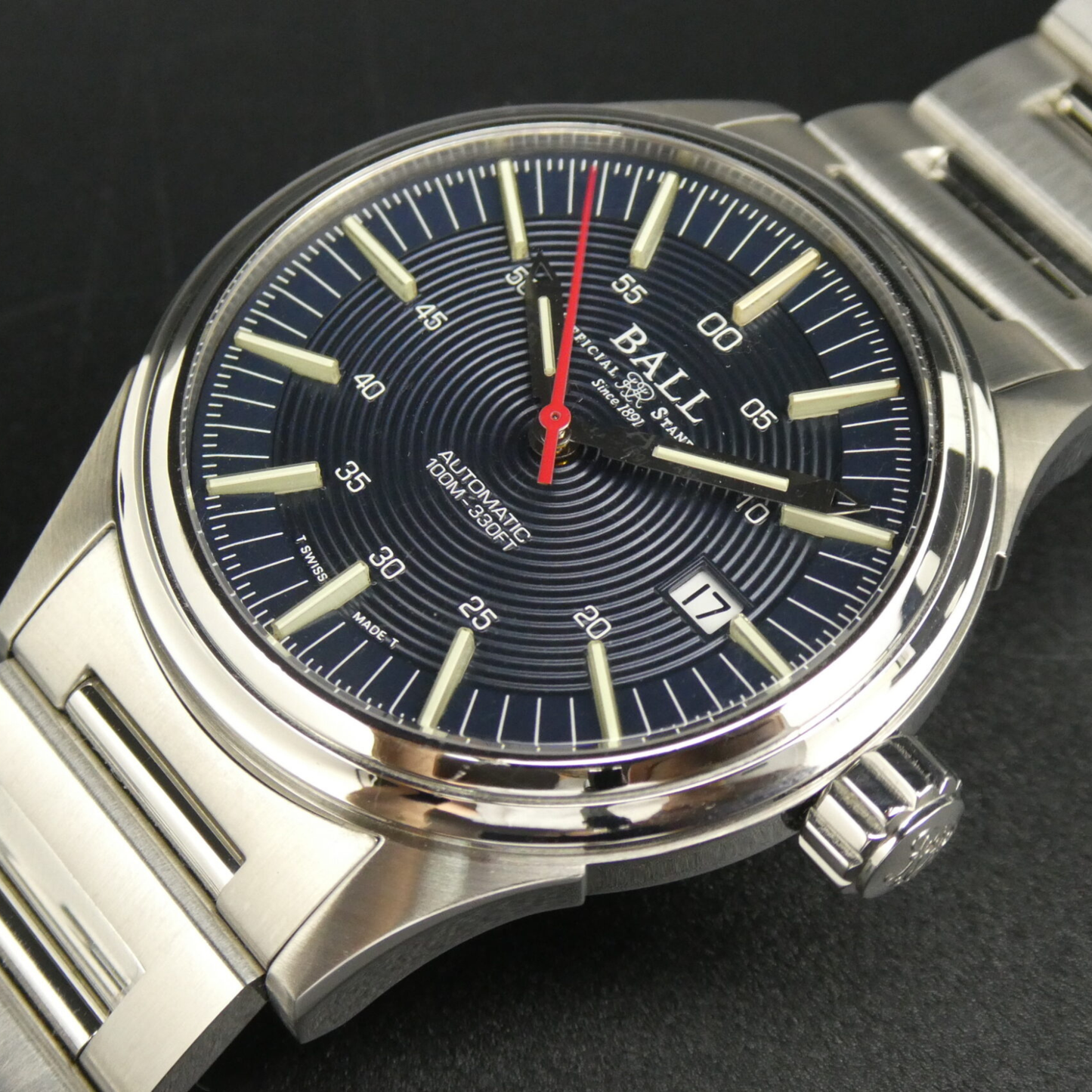 BALL Fireman NightBreaker Stainless Steel Blue Dial Automatic Watch 40mm