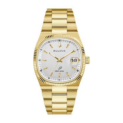 Bulova Super Seville Gold Stainless Steel Silver Dial Watch 37.5 mm