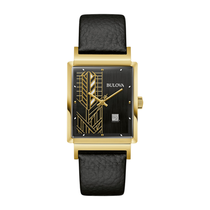 Bulova Dana Thomas House Watch, Stainless Steel, Black Dial, 29.5 mm