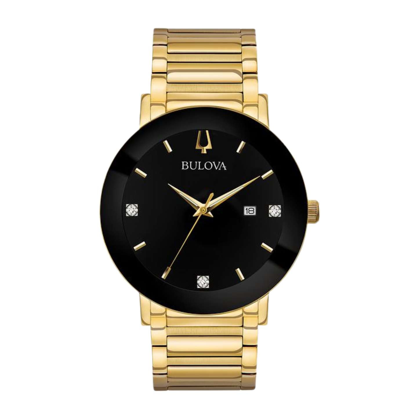 Bulova Futuro Modern Watch, Stainless Steel, Black Dial, 42 mm