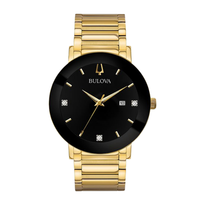 Bulova Futuro Modern Watch, Stainless Steel, Black Dial, 42 mm