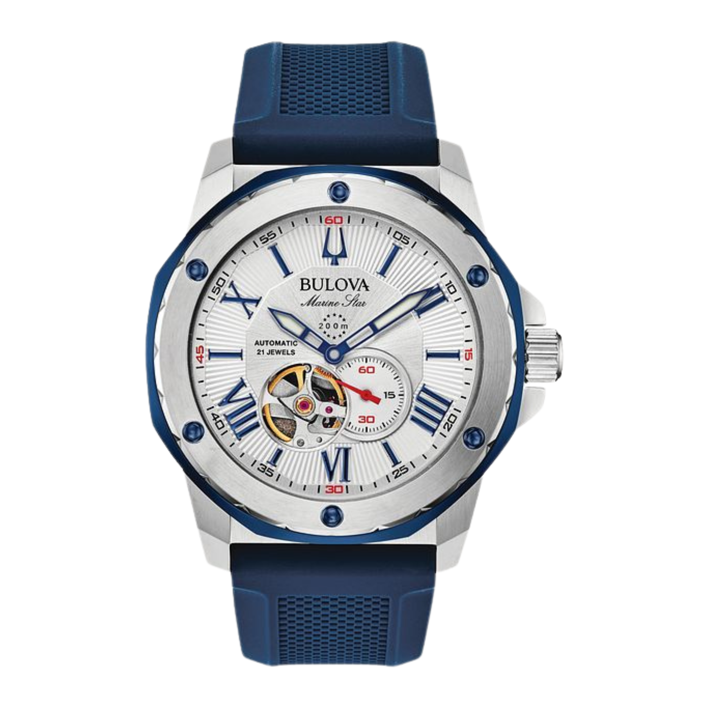 Bulova Marine Star A-Series Watch, Stainless Steel, Silver-tone Dial, 44 mm