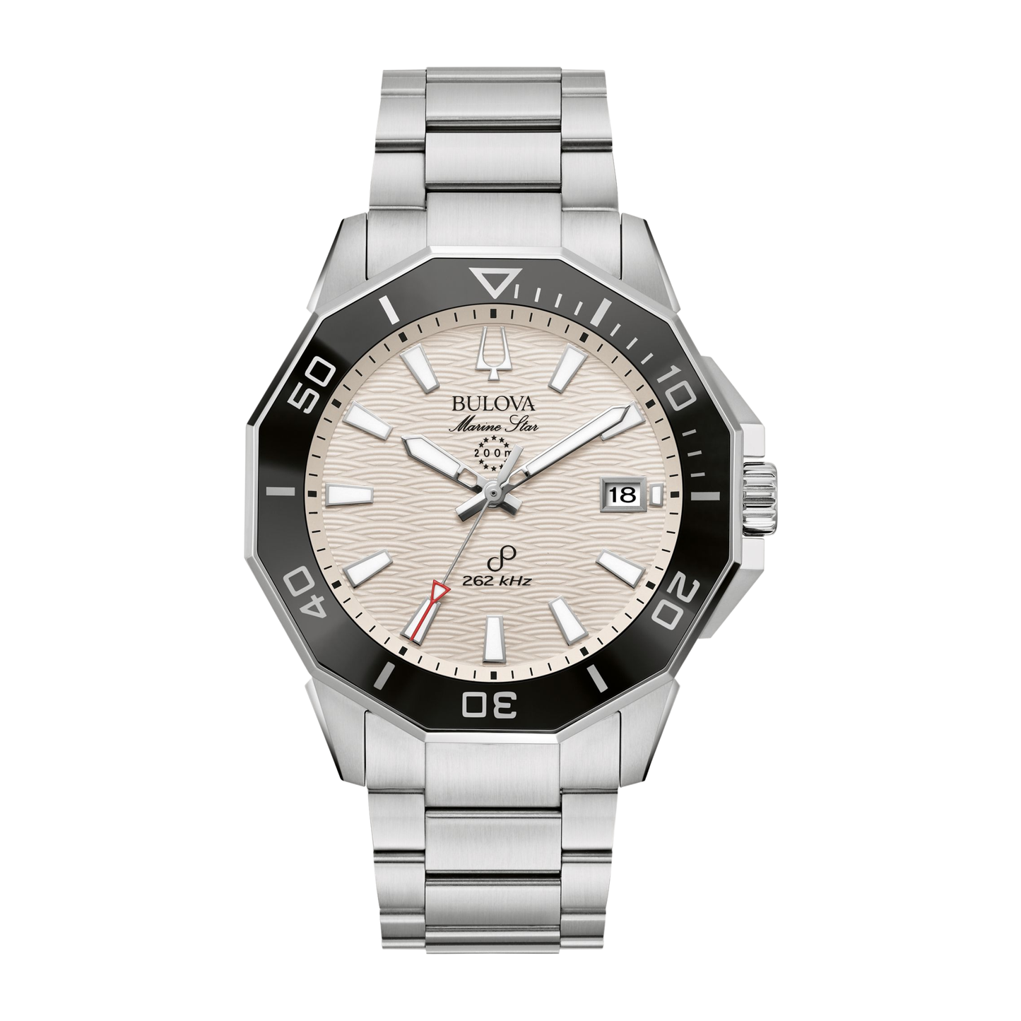 Bulova Marine Star Stainless Steel White Dial, 43 mm