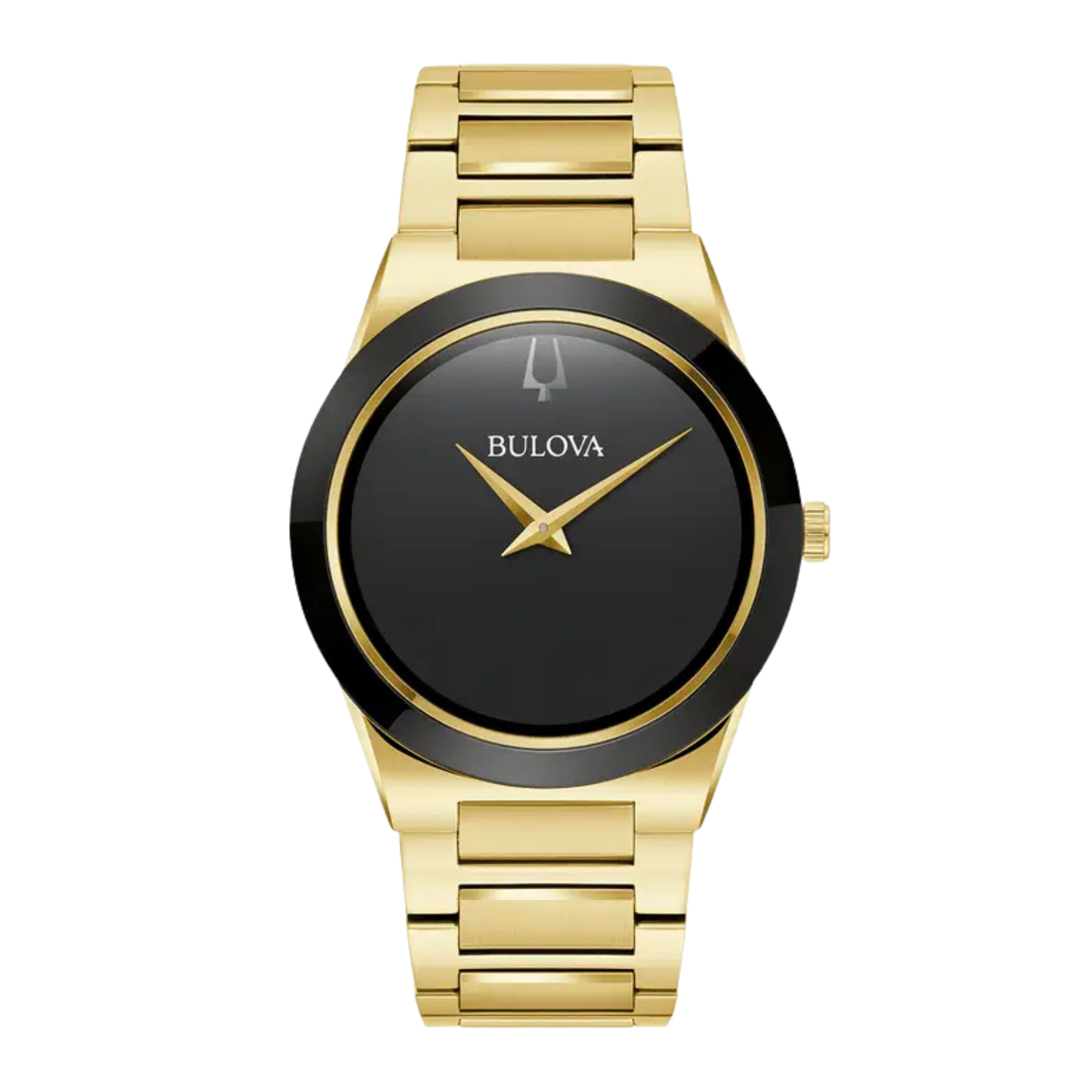 Bulova Modern Millenia Watch, Stainless Steel, Black Dial, 41 mm