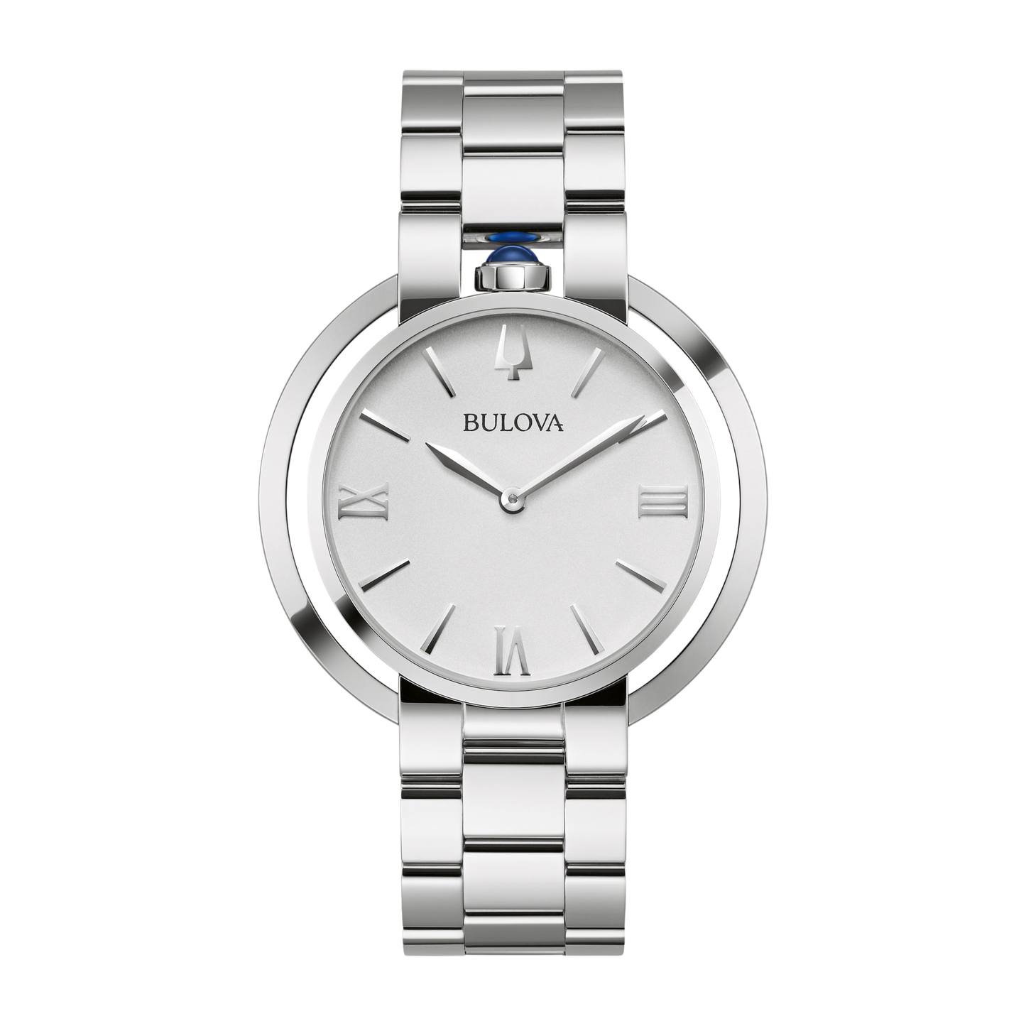 Bulova Rubaiyat Silver Stainless Steel White Dial Watch 40 mm