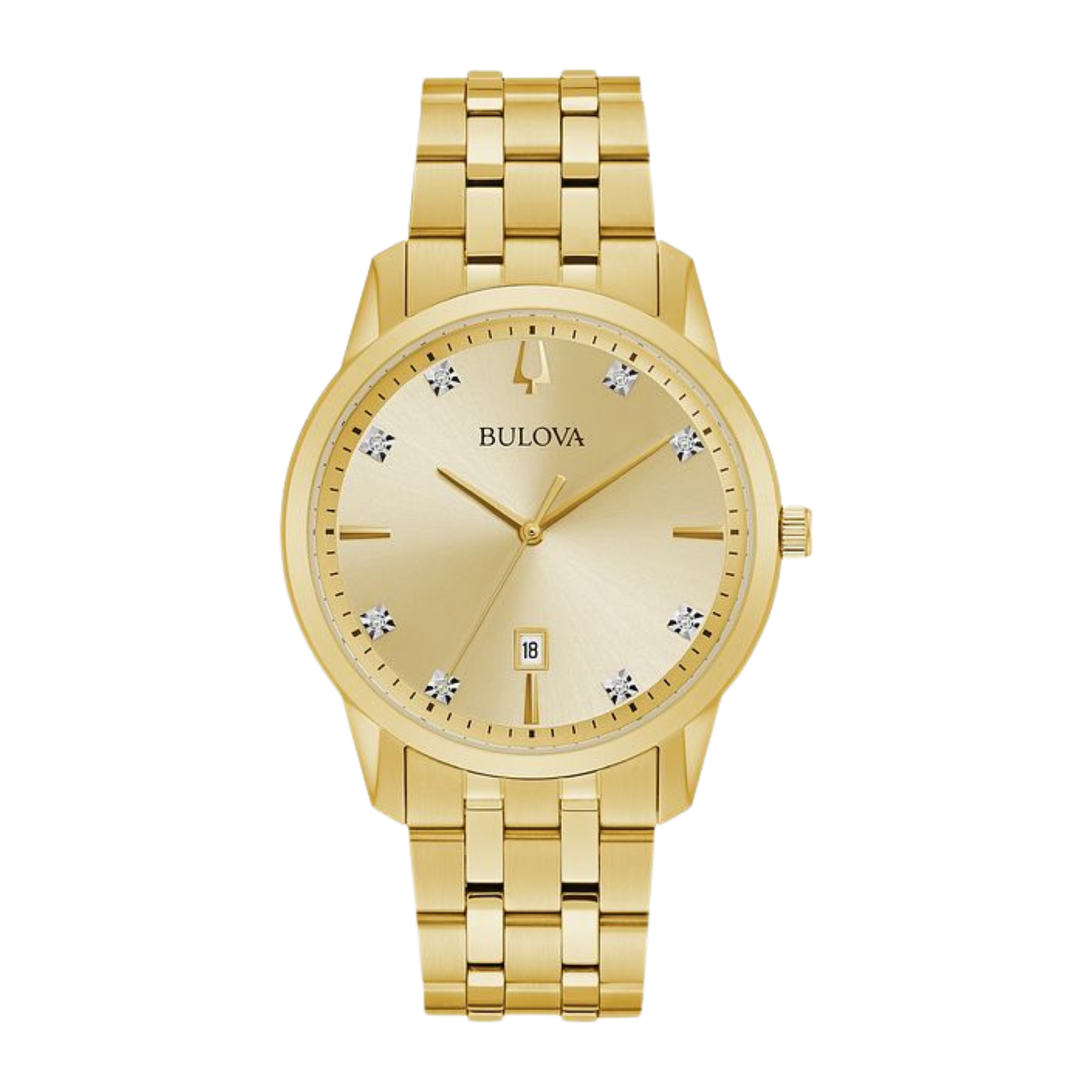 Bulova Sutton Classic Watch, Stainless Steel, Champagne Gold Dial, 40 mm
