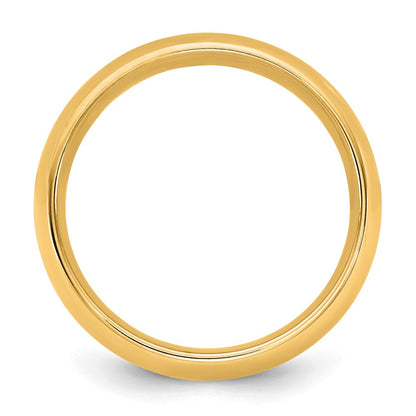 14K Yellow Gold 6.5mm Comfort Fit Wedding Band, Size 14 - Image 2
