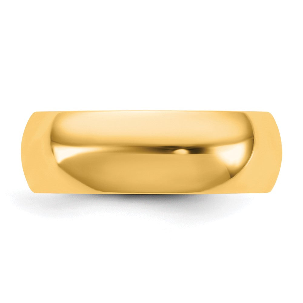 14K Yellow Gold 6.5mm Comfort Fit Band, Size 13.5 - Image 3