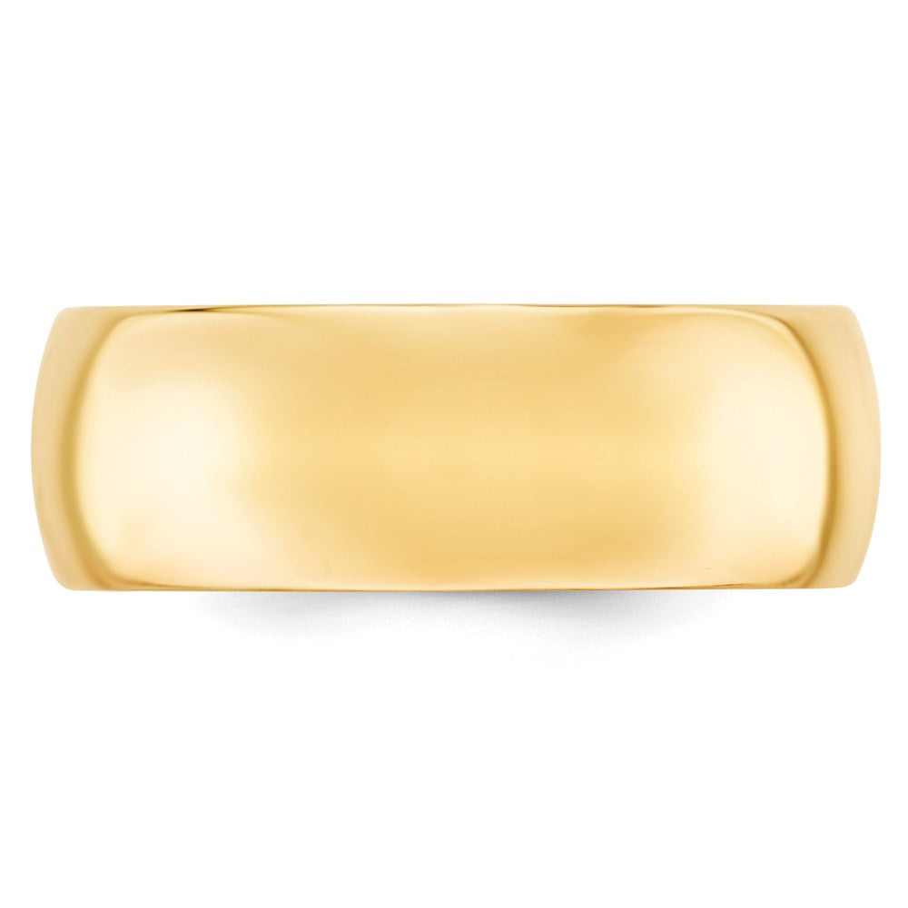 14k Yellow Gold Comfort Fit Wedding Band, 8mm, Size 10 - Image 2