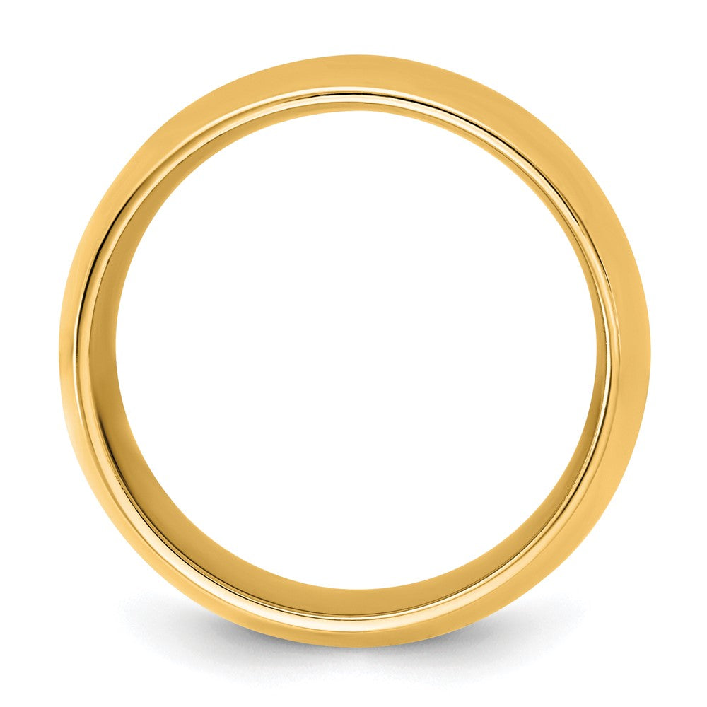 14K Yellow Gold 10mm Comfort Fit Wedding Band, Size 13.5 - Image 2