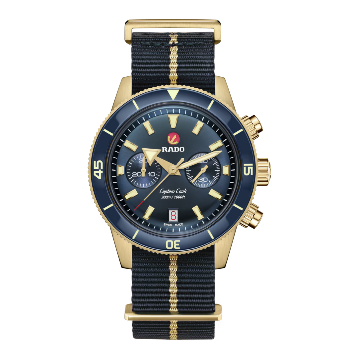 Rado Captain Cook Blue Ceramic Automatic Watch 43 mm