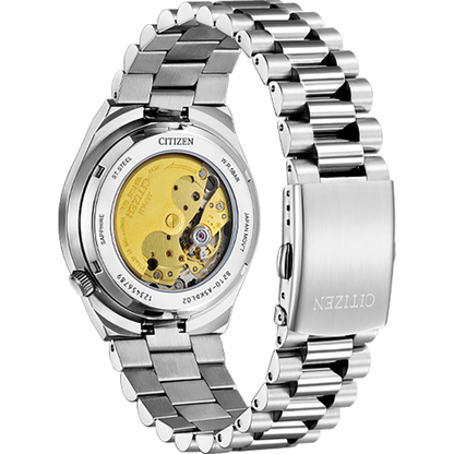 Citizen Tsuyosa Silver Stainless Steel Orange Dial Automatic Watch 40 mm