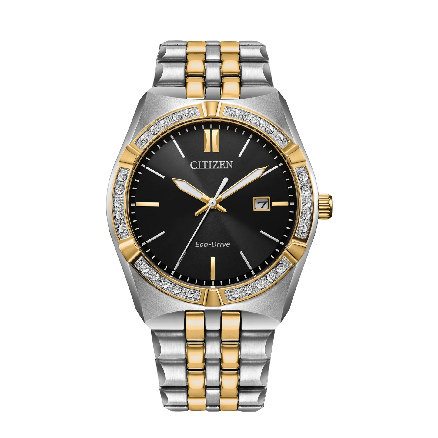 Citizen Corso Diamond Two-Tone Stainless Steel Black Dial Watch 40 mm