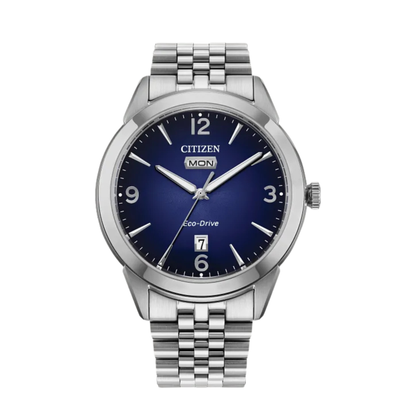 Citizen Rolan Stainless Steel Blue Dial Eco-Drive Watch 40.5 mm