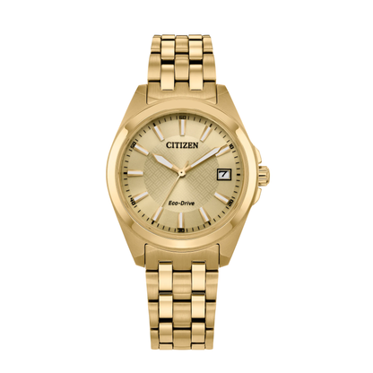 Citizen Peyten Gold-Tone Stainless Steel Champagne Dial Watch 33 mm