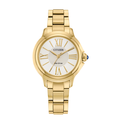 Citizen L Ceci Gold-Tone Stainless Steel White Dial Watch 31.5 mm