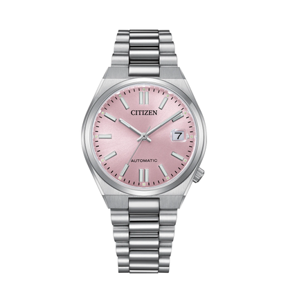 Citizen Tsuyosa Stainless Steel Pink Dial Automatic Watch 37 mm
