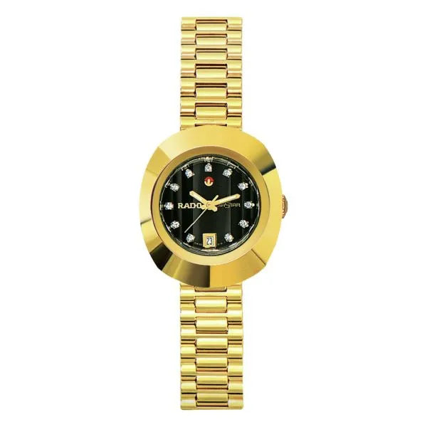 Rado DiaStar Original 35mm Blue Dial Stainless Steel Quartz Watch – Classic Oval Retro Style