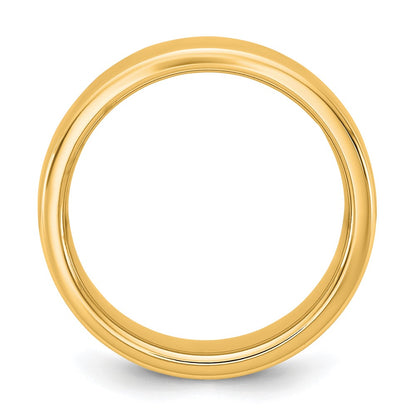 14k Yellow Gold 6mm European Comfort Fit Band, Size 11.5 - Image 2