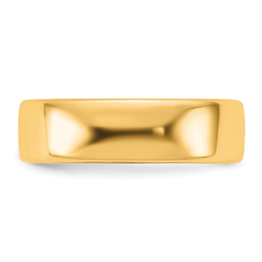 14K Yellow Gold 6mm European Comfort Fit Band, Size 13.5 - Image 3