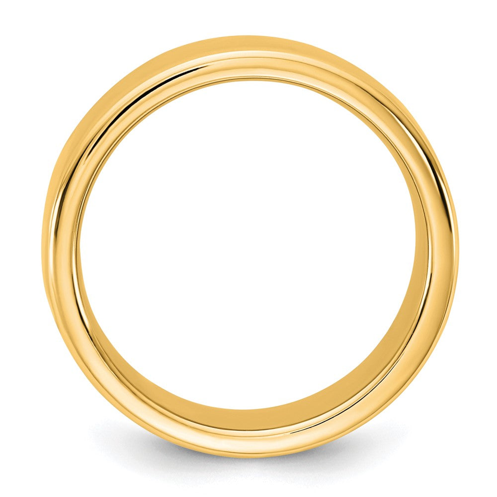 14K Yellow Gold 7mm Comfort Fit Band Size 8 - Image 2