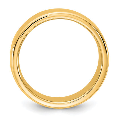 14K Yellow Gold 7mm Comfort Fit Band Size 8 - Image 2