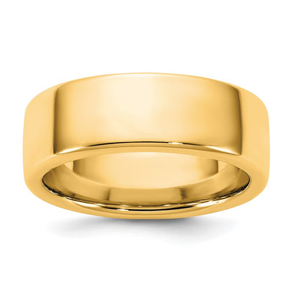 14K Yellow Gold 7mm Comfort Fit Band Size 8 - Image 1