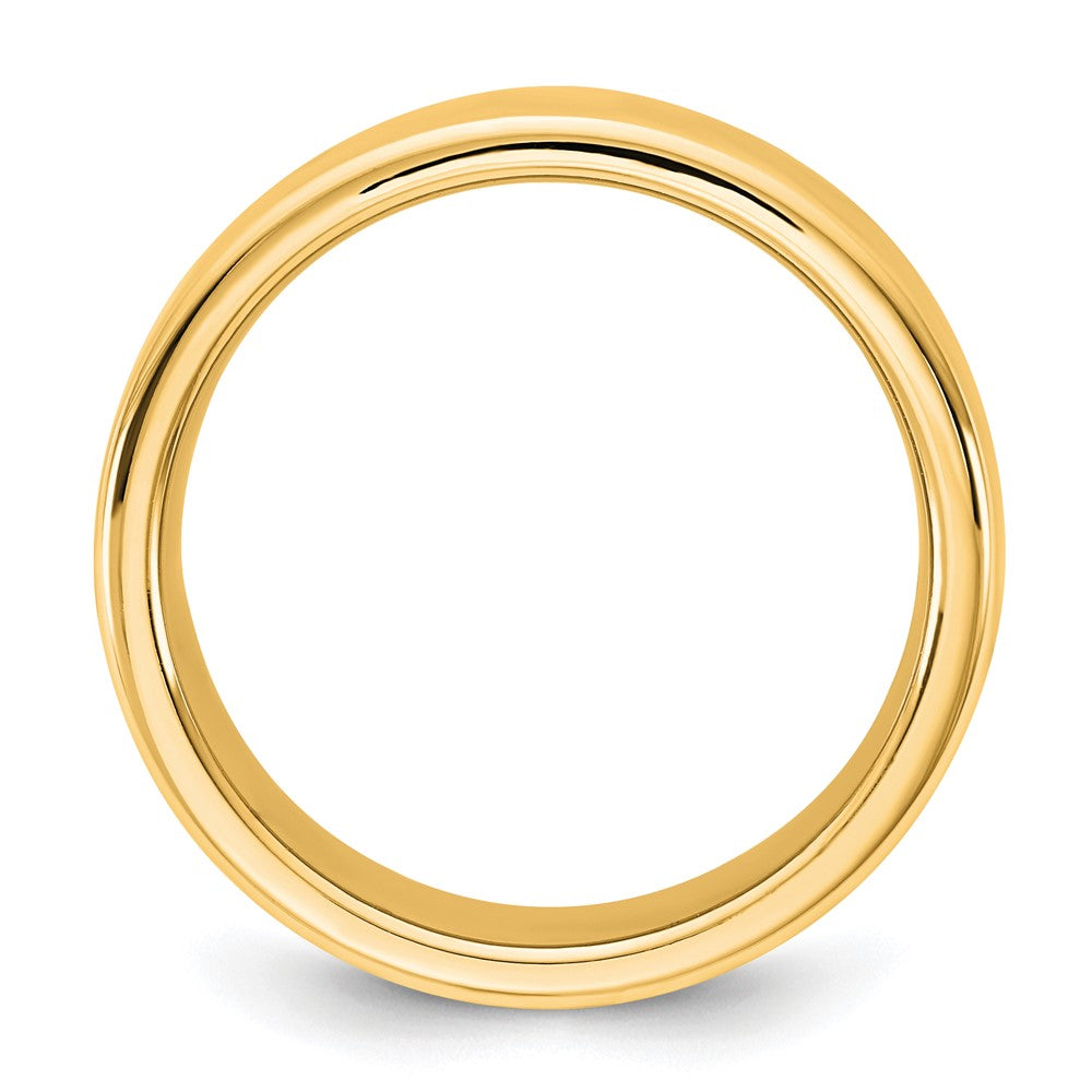 14K Yellow Gold 8mm European Comfort Fit Band, Size 6 - Image 2
