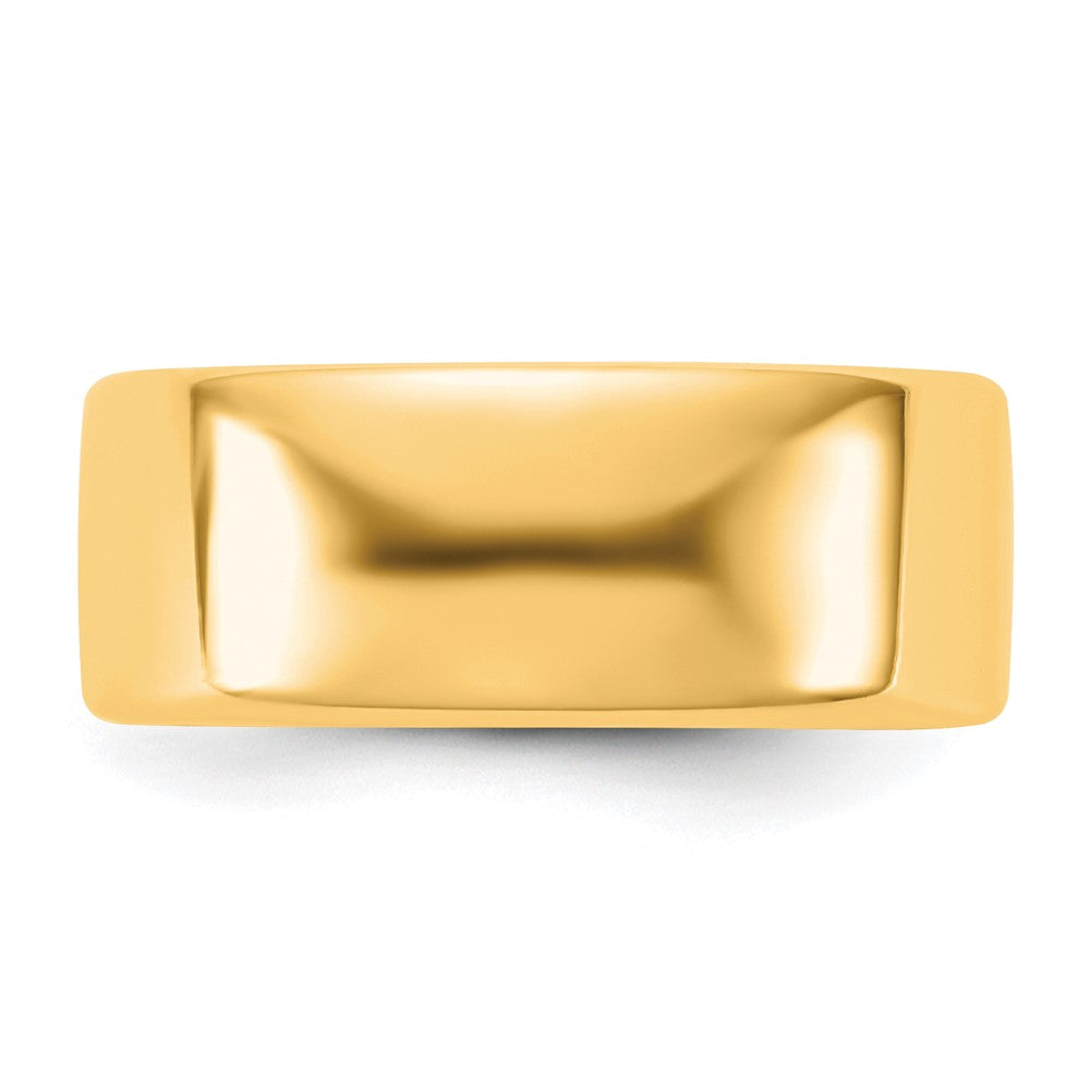 14K Yellow Gold 8mm European Comfort Fit Wedding Band, Size 12 - Image 3