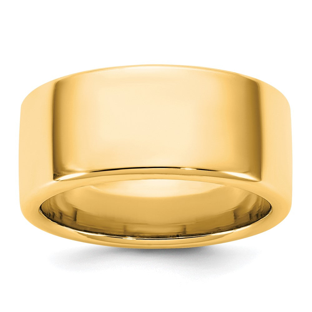 14K Yellow Gold 9mm European Comfort Fit Wedding Band Size 7.5 - Image 1