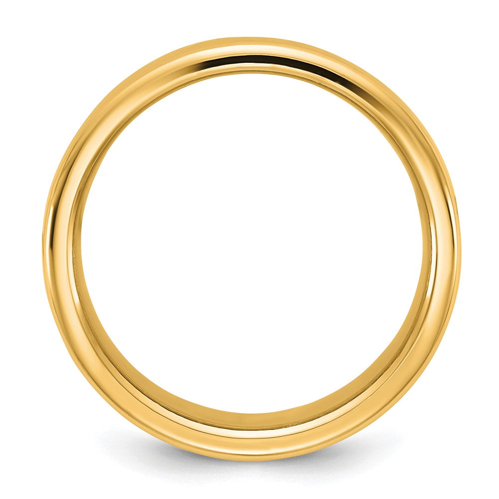 14K Yellow Gold 10mm European Comfort Fit Band, Size 8 - Image 2