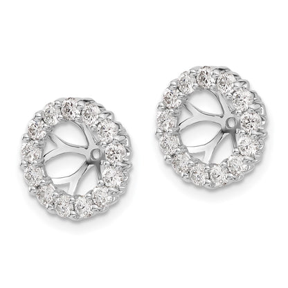 14K 1 carat Diamond Circle Earring Jackets