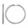 14k White Gold 1/2 carat Diamond Hinged Round Hoop Earrings