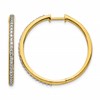 14k 1/2 carat Diamond Hinged Round Hoop Earrings