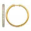 14k 1 carat Diamond Hinged Round Hoop Earrings