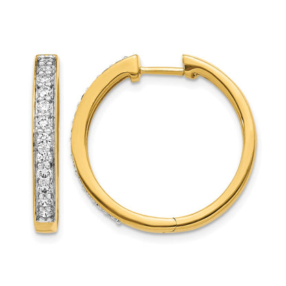 14k Diamond Hinged Hoop Earrings