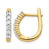 14k 3/4 carat Diamond Hinged Hoop Earrings