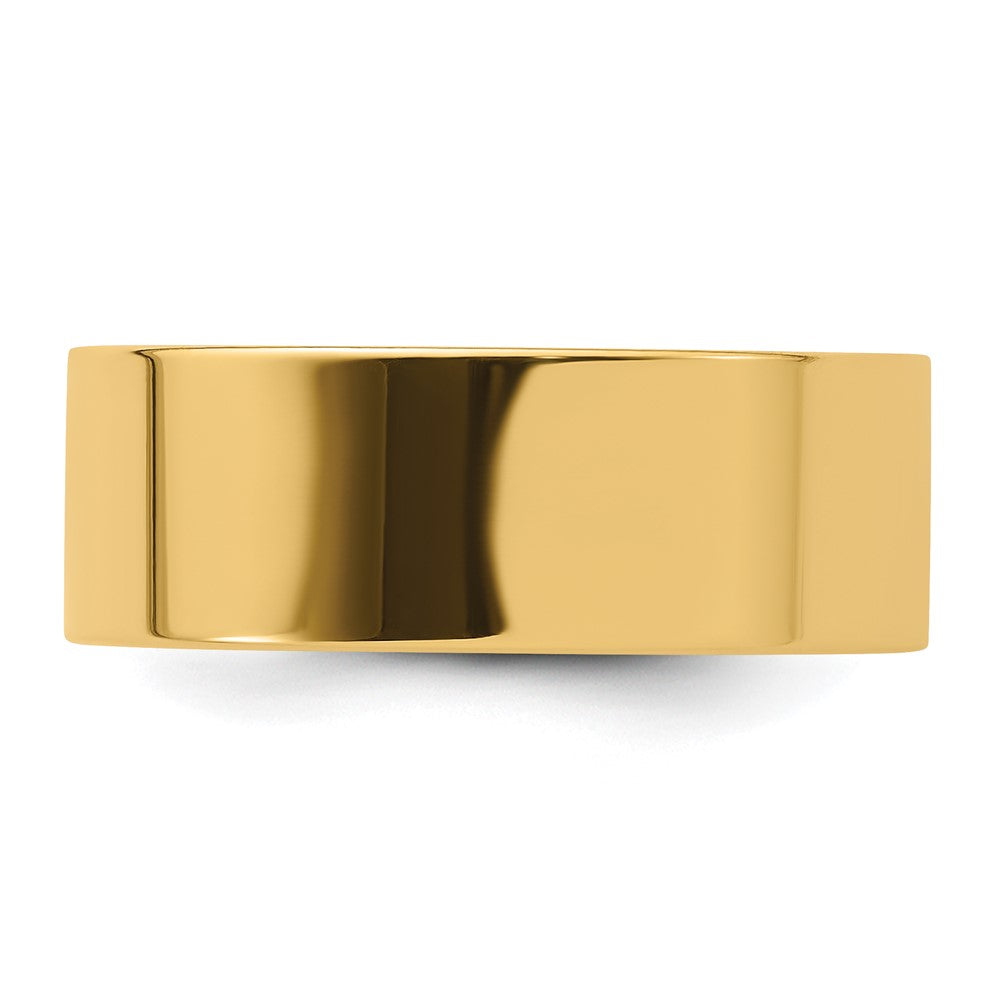 14k Yellow Gold 8mm Flat Comfort Fit Wedding Band, Size 13 - Image 3