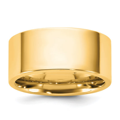 14K Yellow Gold 9mm Comfort Fit Wedding Band, Size 7.5 - Image 1