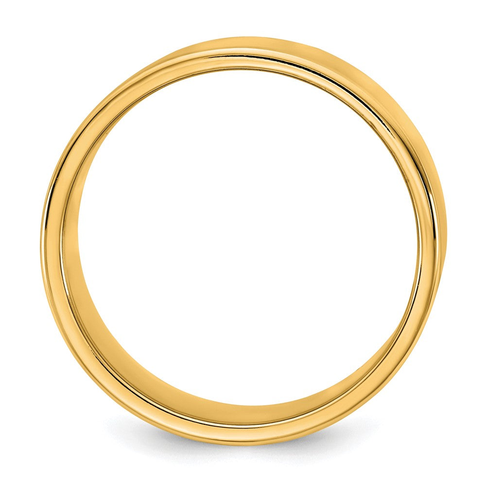 14K Yellow Gold 9mm Lightweight Flat Band Ring, Size 13.5 - Image 2