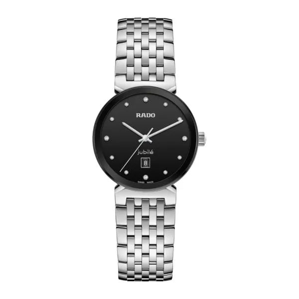 Rado Florence Classic 30mm Black Dial Stainless Steel Quartz Watch – Elegant Dress Style