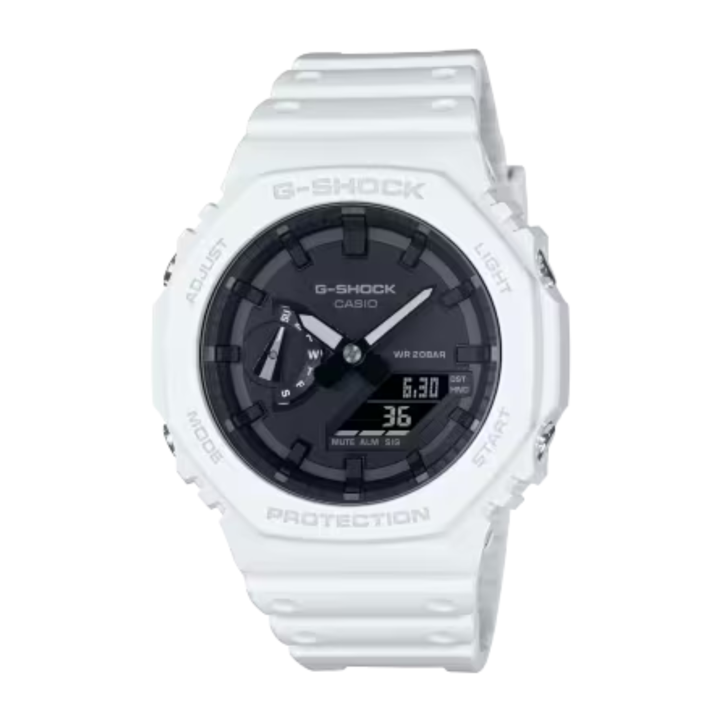 G-SHOCK 2100 Series Octagonal White/Black Watch 48.5mm