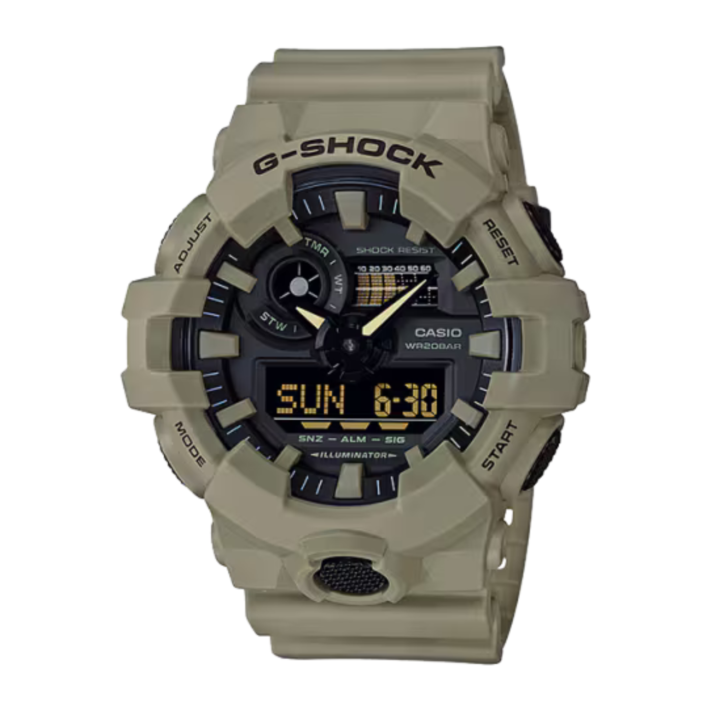 G-SHOCK GA-700 Series Utility Brown Analog-Digital Watch 57.5mm