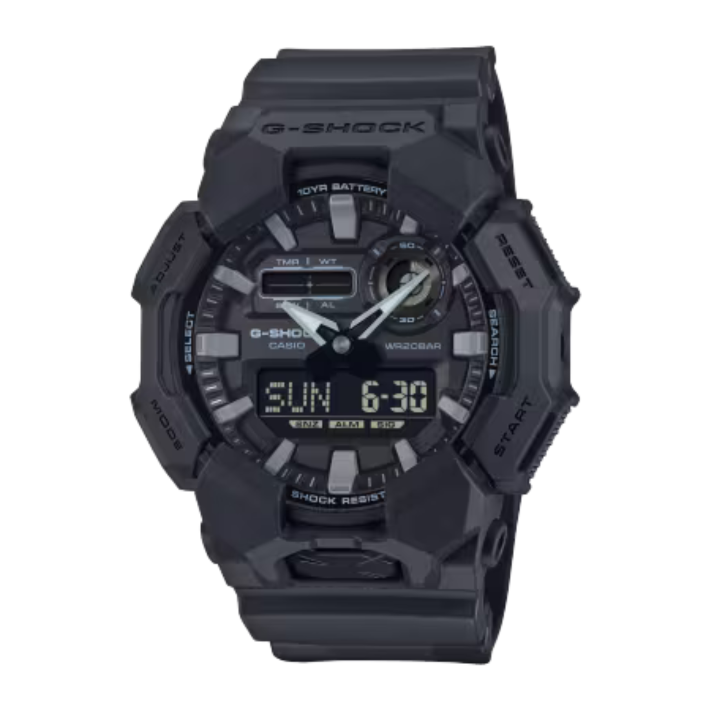 G-SHOCK GA010 Series Black Large-Case Analog-Digital Watch 55.1 mm