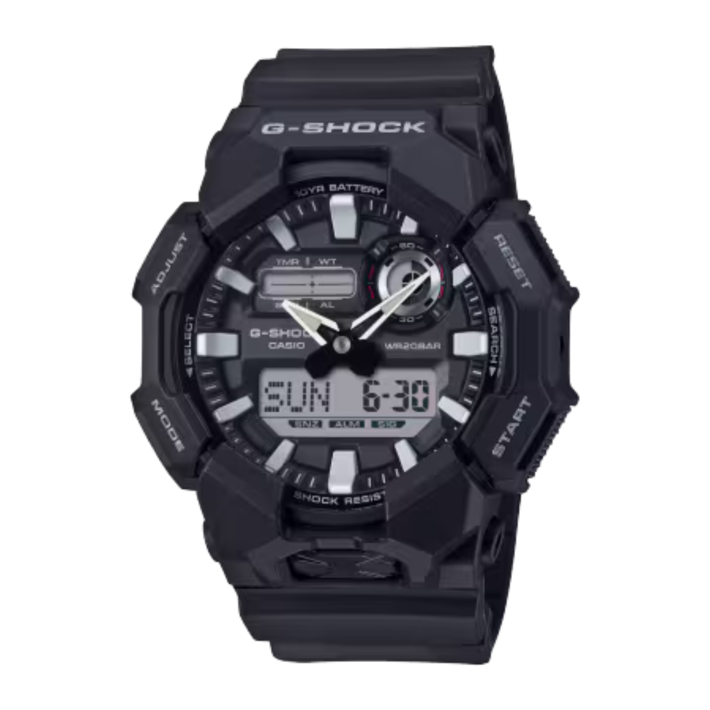 G-SHOCK GA010 Series Large-Case Black Analog-Digital Watch 55.1 mm
