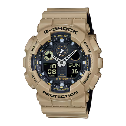 G-SHOCK GA100 Series Sand Beige Analog-Digital Watch 55mm