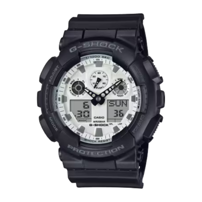G-SHOCK GA100 Series Analog-Digital White Dial Watch 55mm