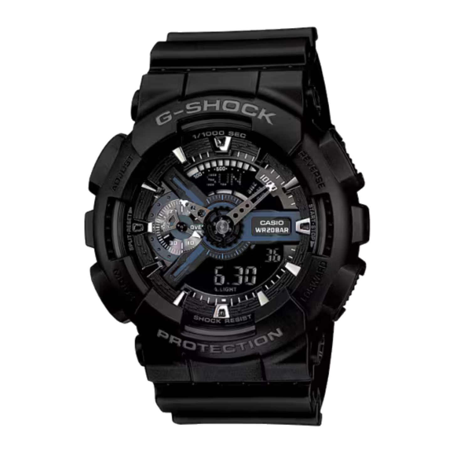 G-SHOCK GA110 Series Black Analog-Digital Watch 55 mm